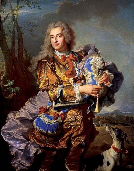 Hyacinthe Rigaud Gaspard de Gueidan playing the musette China oil painting art